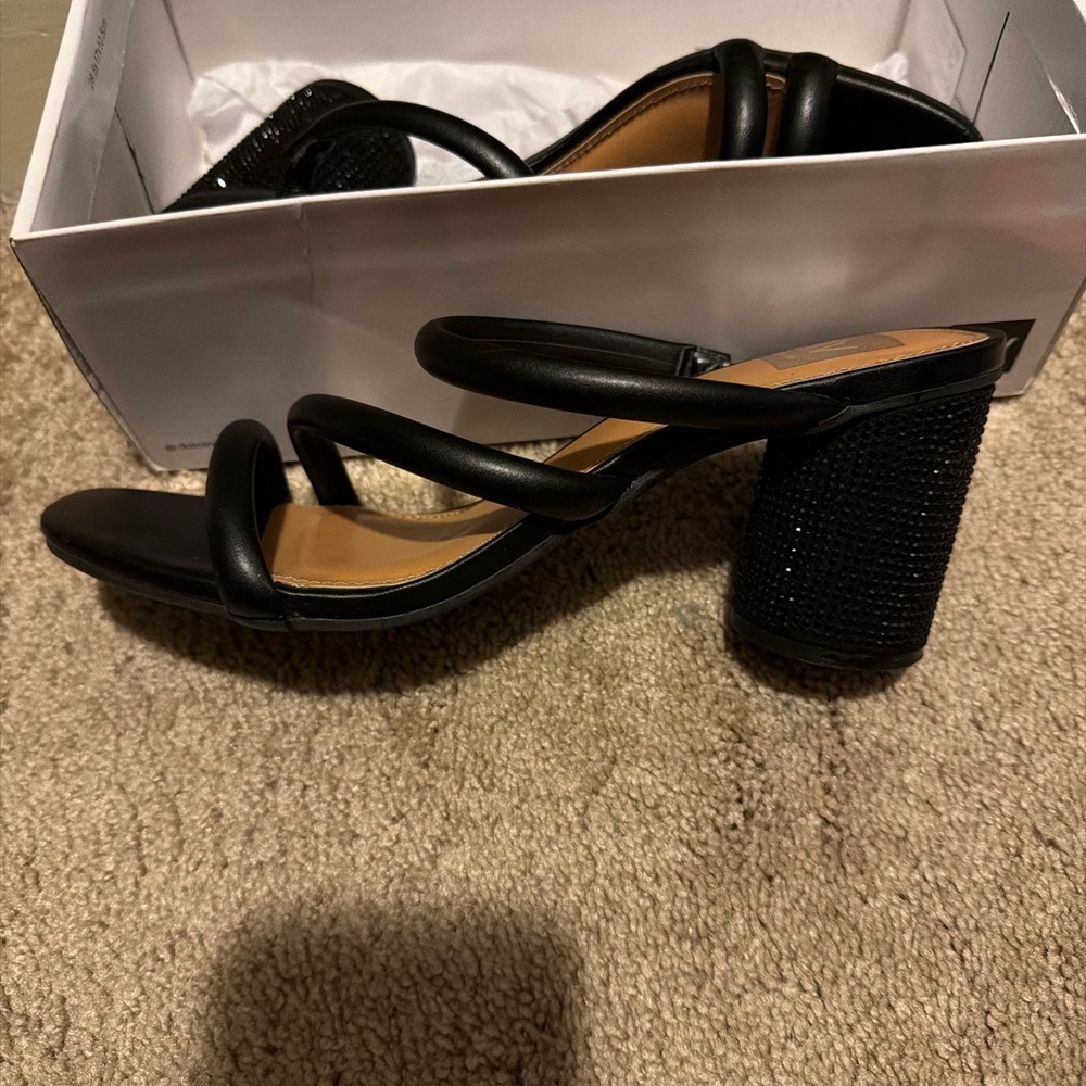 DV by Dolce Vita Black Strappy Heels Size 9